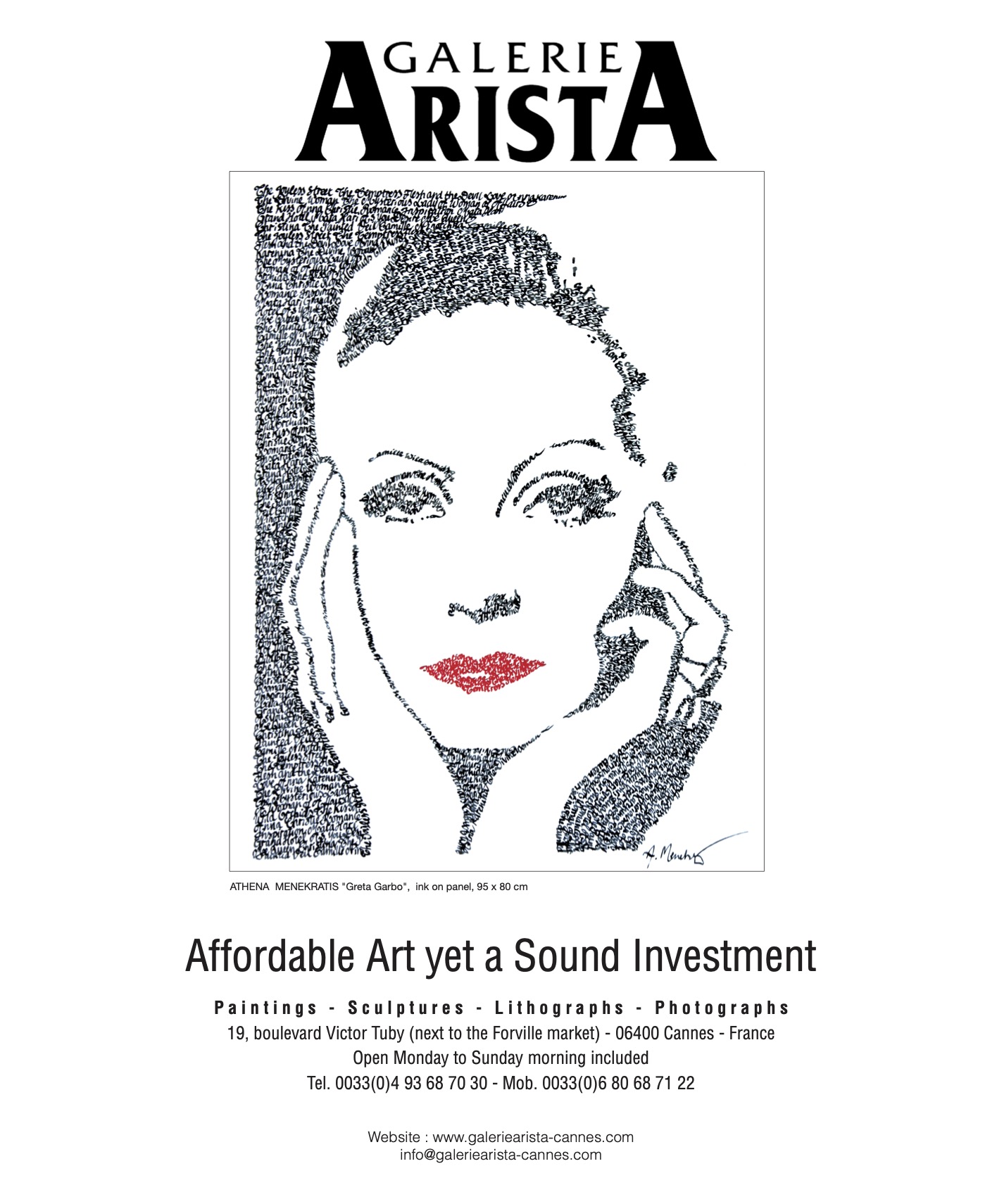 pour l hommage a Johnny placer l affiche de Greta Garbo uniquement