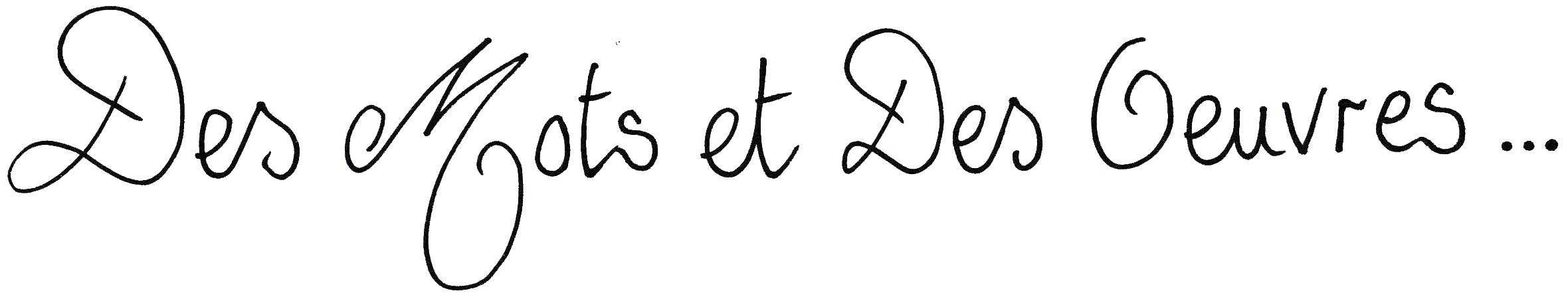 des mots et des oeuvres